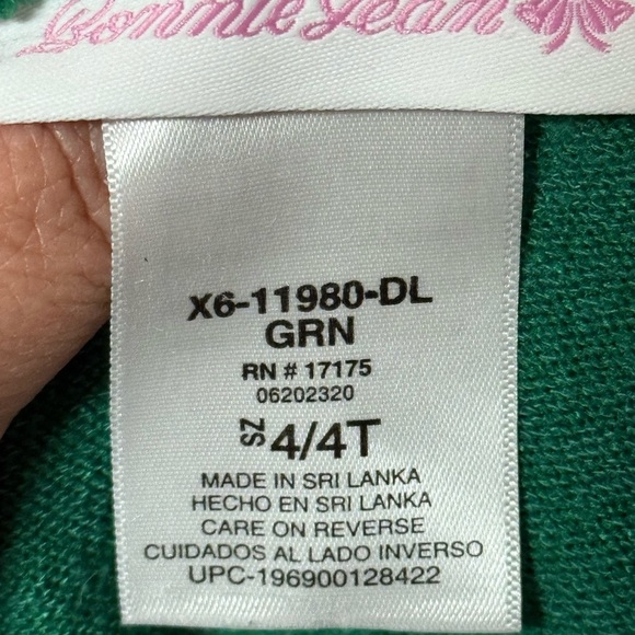 Bonnie Jean Teal Polka Dot Dress with Bow - Picture 7 of 7